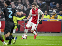 AFC Ajax Amsterdam forward Mika Godts plays during the match between Ajax and Lazio at the Johan Cruijff ArenA for the UEFA Europa League -...