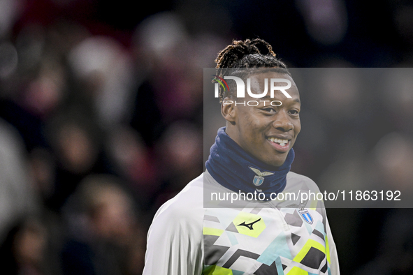 Lazio forward Tijani Noslin plays during the match between Ajax and Lazio at the Johan Cruijff ArenA for the UEFA Europa League - League pha...