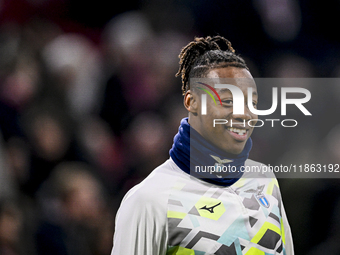 Lazio forward Tijani Noslin plays during the match between Ajax and Lazio at the Johan Cruijff ArenA for the UEFA Europa League - League pha...