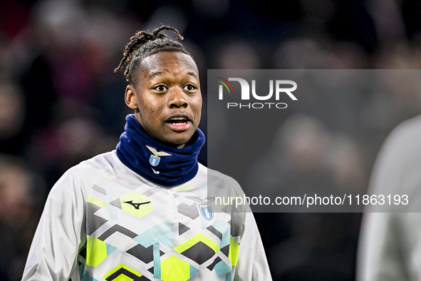 Lazio forward Tijani Noslin plays during the match between Ajax and Lazio at the Johan Cruijff ArenA for the UEFA Europa League - League pha...