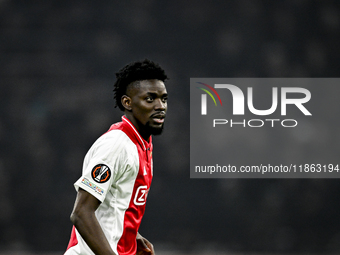 AFC Ajax Amsterdam forward Bertrand Traore plays during the match between Ajax and Lazio at the Johan Cruijff ArenA for the UEFA Europa Leag...