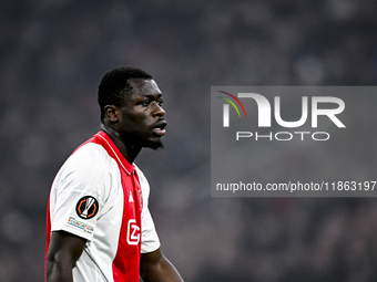 AFC Ajax Amsterdam forward Brian Brobbey plays during the match between Ajax and Lazio at the Johan Cruijff ArenA for the UEFA Europa League...