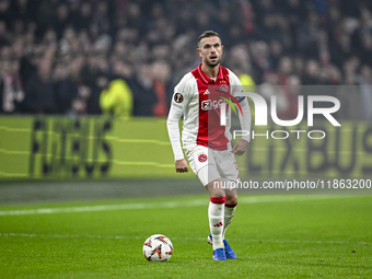 AFC Ajax Amsterdam midfielder Jordan Henderson plays during the match between Ajax and Lazio at the Johan Cruijff ArenA for the UEFA Europa...