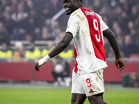 AFC Ajax Amsterdam forward Brian Brobbey plays during the match between Ajax and Lazio at the Johan Cruijff ArenA for the UEFA Europa League...