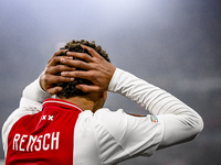 AFC Ajax Amsterdam defender Devyne Rensch plays during the match between Ajax and Lazio at the Johan Cruijff ArenA for the UEFA Europa Leagu...