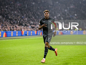 Lazio midfielder Fisayo Dele-Bashiru plays during the match between Ajax and Lazio at the Johan Cruijff ArenA for the UEFA Europa League - L...