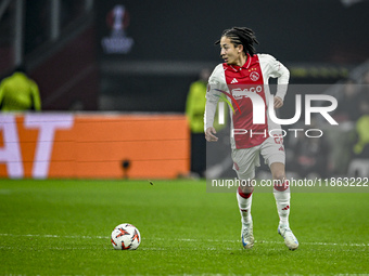 AFC Ajax Amsterdam midfielder Kian Fitz-Jim plays during the match between Ajax and Lazio at the Johan Cruijff ArenA for the UEFA Europa Lea...