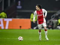 AFC Ajax Amsterdam midfielder Kian Fitz-Jim plays during the match between Ajax and Lazio at the Johan Cruijff ArenA for the UEFA Europa Lea...