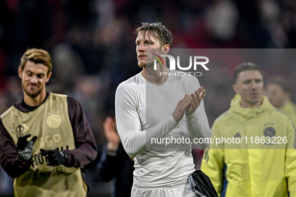 AFC Ajax Amsterdam forward Wout Weghorst plays during the match between Ajax and Lazio at the Johan Cruijff ArenA for the UEFA Europa League...