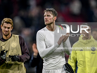 AFC Ajax Amsterdam forward Wout Weghorst plays during the match between Ajax and Lazio at the Johan Cruijff ArenA for the UEFA Europa League...