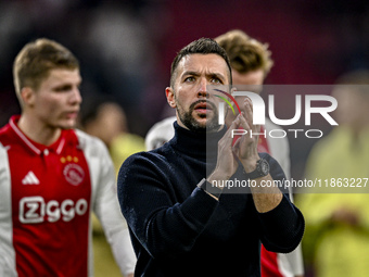 AFC Ajax Amsterdam trainer Francesco Fariolo is present during the match between Ajax and Lazio at the Johan Cruijff ArenA for the UEFA Euro...