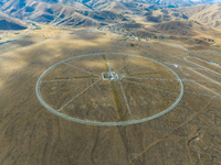 The photo shows a solar radio imaging telescope array in Daocheng County, Garze, Sichuan province, China, on October 17, 2024. (