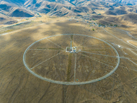 The photo shows a solar radio imaging telescope array in Daocheng County, Garze, Sichuan province, China, on October 17, 2024. (