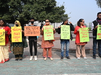 Activists Of An Environmental Organization Stage A Protest Rally Demanding Immediate Adoption Of An Emergency Action Plan To Prevent Air Pol...