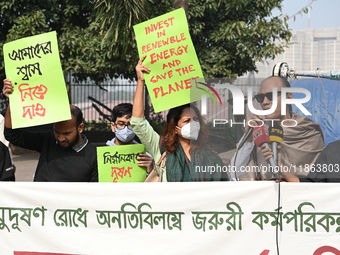 Activists Of An Environmental Organization Stage A Protest Rally Demanding Immediate Adoption Of An Emergency Action Plan To Prevent Air Pol...