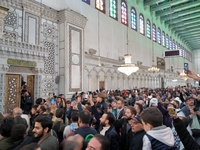 Syrians Perform The First Friday Prayer At The Umayyad Mosque In The Capital, Damascus, After The Fall Of The Assad Regime, on december 13,...