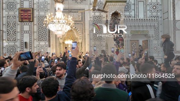 Syrians Perform The First Friday Prayer At The Umayyad Mosque In The Capital, Damascus, After The Fall Of The Assad Regime, on december 13,...