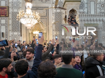 Syrians Perform The First Friday Prayer At The Umayyad Mosque In The Capital, Damascus, After The Fall Of The Assad Regime, on december 13,...