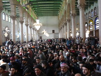 Syrians Perform The First Friday Prayer At The Umayyad Mosque In The Capital, Damascus, After The Fall Of The Assad Regime, on december 13,...