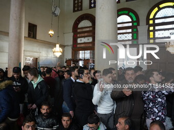 Syrians Perform The First Friday Prayer At The Umayyad Mosque In The Capital, Damascus, After The Fall Of The Assad Regime, on december 13,...