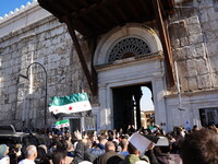 Syrians Perform The First Friday Prayer At The Umayyad Mosque In The Capital, Damascus, After The Fall Of The Assad Regime, on december 13,...