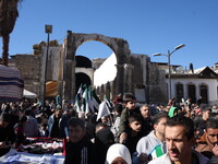 Syrians Perform The First Friday Prayer At The Umayyad Mosque In The Capital, Damascus, After The Fall Of The Assad Regime, on december 13,...