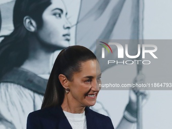 Mexico's President Claudia Sheinbaum speaks during a briefing conference about the reform against vapers and the integral project for the re...