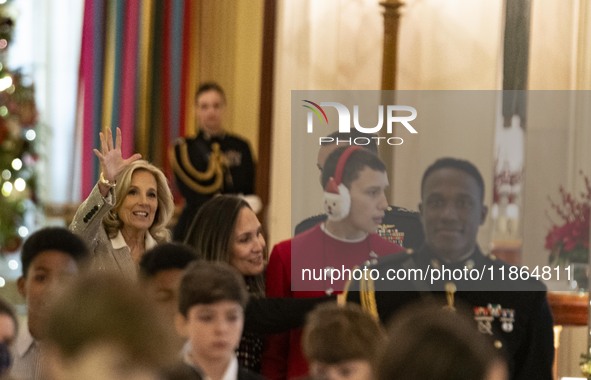 On December 13, 2024, the First Lady, Jill Biden, hosts a U.S. Marine Corps Reserve Toys for Tots event at the White House with local Marine...