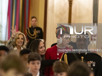 On December 13, 2024, the First Lady, Jill Biden, hosts a U.S. Marine Corps Reserve Toys for Tots event at the White House with local Marine...