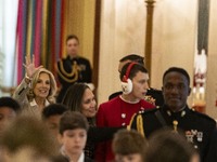 On December 13, 2024, the First Lady, Jill Biden, hosts a U.S. Marine Corps Reserve Toys for Tots event at the White House with local Marine...