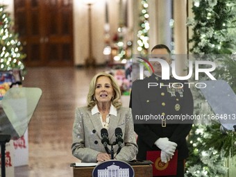 On December 13, 2024, the First Lady, Jill Biden, hosts a U.S. Marine Corps Reserve Toys for Tots event at the White House with local Marine...