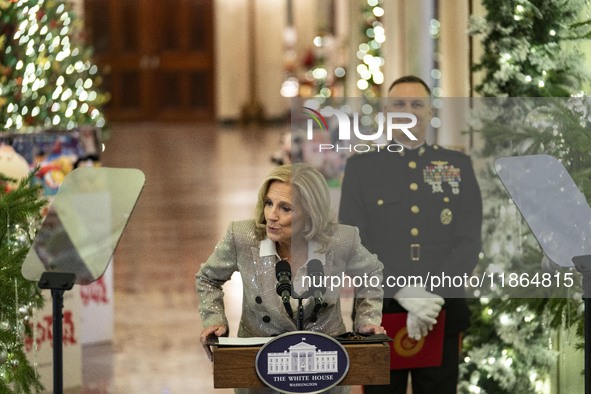 On December 13, 2024, the First Lady, Jill Biden, hosts a U.S. Marine Corps Reserve Toys for Tots event at the White House with local Marine...