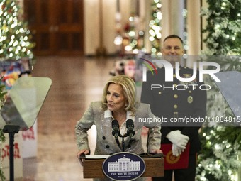 On December 13, 2024, the First Lady, Jill Biden, hosts a U.S. Marine Corps Reserve Toys for Tots event at the White House with local Marine...