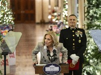 On December 13, 2024, the First Lady, Jill Biden, hosts a U.S. Marine Corps Reserve Toys for Tots event at the White House with local Marine...