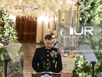 On December 13, 2024, the First Lady, Jill Biden, hosts a U.S. Marine Corps Reserve Toys for Tots event at the White House with local Marine...