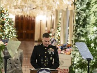 On December 13, 2024, the First Lady, Jill Biden, hosts a U.S. Marine Corps Reserve Toys for Tots event at the White House with local Marine...