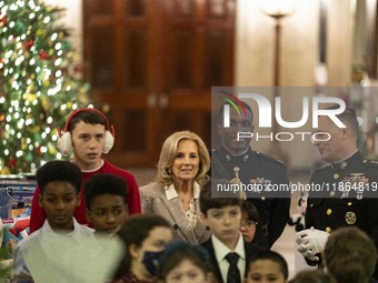 On December 13, 2024, the First Lady, Jill Biden, hosts a U.S. Marine Corps Reserve Toys for Tots event at the White House with local Marine...