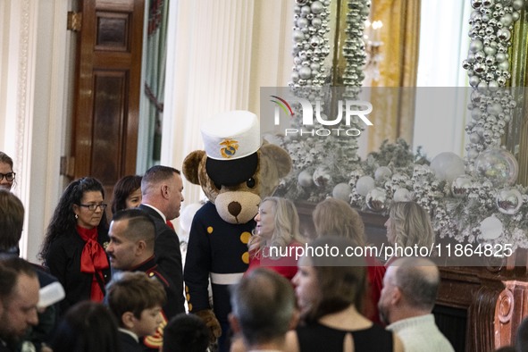 On December 13, 2024, the First Lady, Jill Biden, hosts a U.S. Marine Corps Reserve Toys for Tots event at the White House with local Marine...