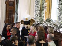 On December 13, 2024, the First Lady, Jill Biden, hosts a U.S. Marine Corps Reserve Toys for Tots event at the White House with local Marine...