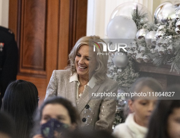 On December 13, 2024, the First Lady, Jill Biden, hosts a U.S. Marine Corps Reserve Toys for Tots event at the White House with local Marine...