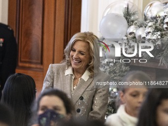 On December 13, 2024, the First Lady, Jill Biden, hosts a U.S. Marine Corps Reserve Toys for Tots event at the White House with local Marine...