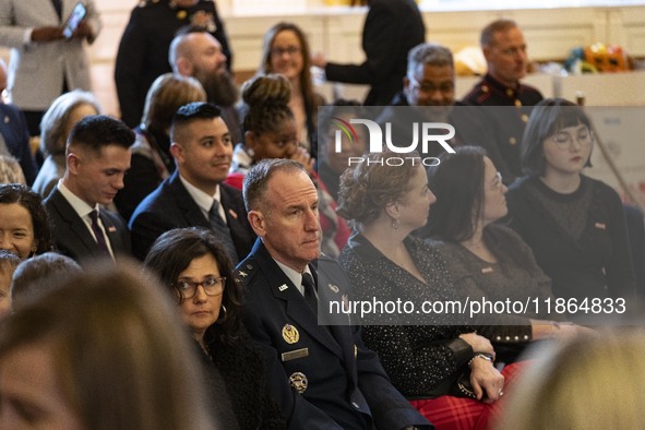 On December 13, 2024, the First Lady, Jill Biden, hosts a U.S. Marine Corps Reserve Toys for Tots event at the White House with local Marine...