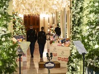 On December 13, 2024, the First Lady, Jill Biden, hosts a U.S. Marine Corps Reserve Toys for Tots event at the White House with local Marine...