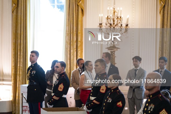 On December 13, 2024, the First Lady, Jill Biden, hosts a U.S. Marine Corps Reserve Toys for Tots event at the White House with local Marine...