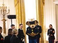 On December 13, 2024, the First Lady, Jill Biden, hosts a U.S. Marine Corps Reserve Toys for Tots event at the White House with local Marine...