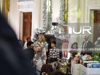 On December 13, 2024, the First Lady, Jill Biden, hosts a U.S. Marine Corps Reserve Toys for Tots event at the White House with local Marine...