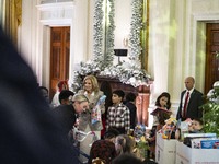 On December 13, 2024, the First Lady, Jill Biden, hosts a U.S. Marine Corps Reserve Toys for Tots event at the White House with local Marine...