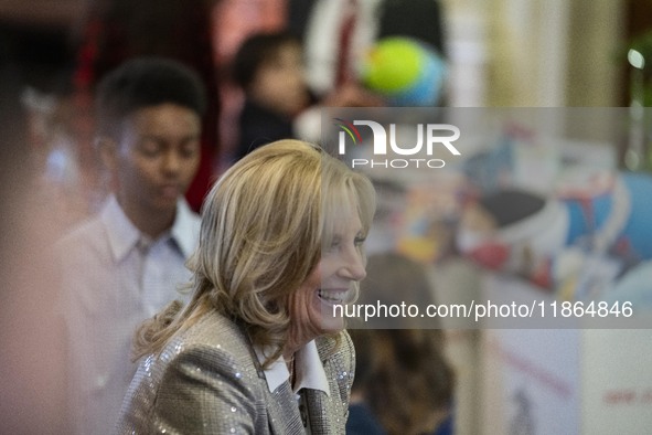 On December 13, 2024, the First Lady, Jill Biden, hosts a U.S. Marine Corps Reserve Toys for Tots event at the White House with local Marine...