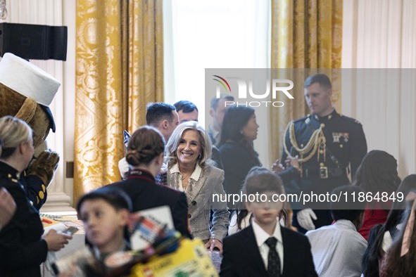 On December 13, 2024, the First Lady, Jill Biden, hosts a U.S. Marine Corps Reserve Toys for Tots event at the White House with local Marine...