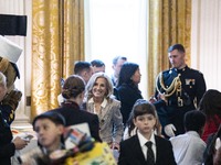 On December 13, 2024, the First Lady, Jill Biden, hosts a U.S. Marine Corps Reserve Toys for Tots event at the White House with local Marine...